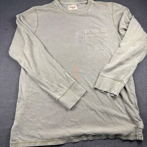 Goodfellow‎ & Co Mens Long Sleeve Pocket T Shirt Green Size M Standard Fit